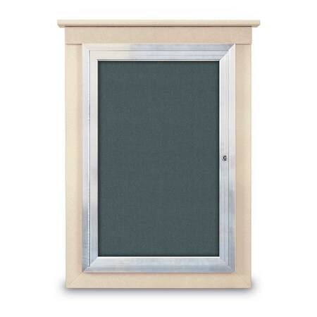 United Visual Products Single Door Enclosed Letterboard, 60"x42 UV1306TB-BRONZE-GREY